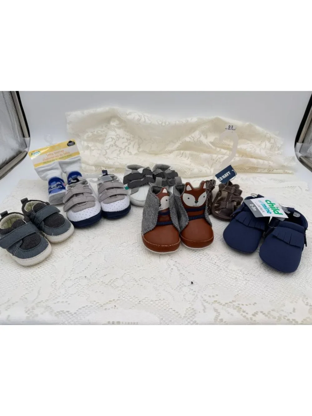 Baby Shoes & Booties Set For 0-3 Months Includes Old Navy Sandals Child Of Mine